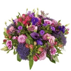 Mother's Day Biedermeier Flower arrangement approx. 25 cm (Biedermeier flower arrangement pink and purple tones)